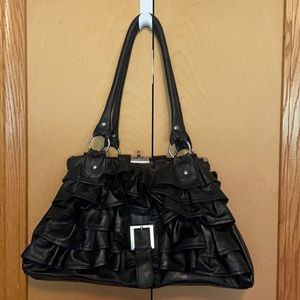 Black Ruffle Purse